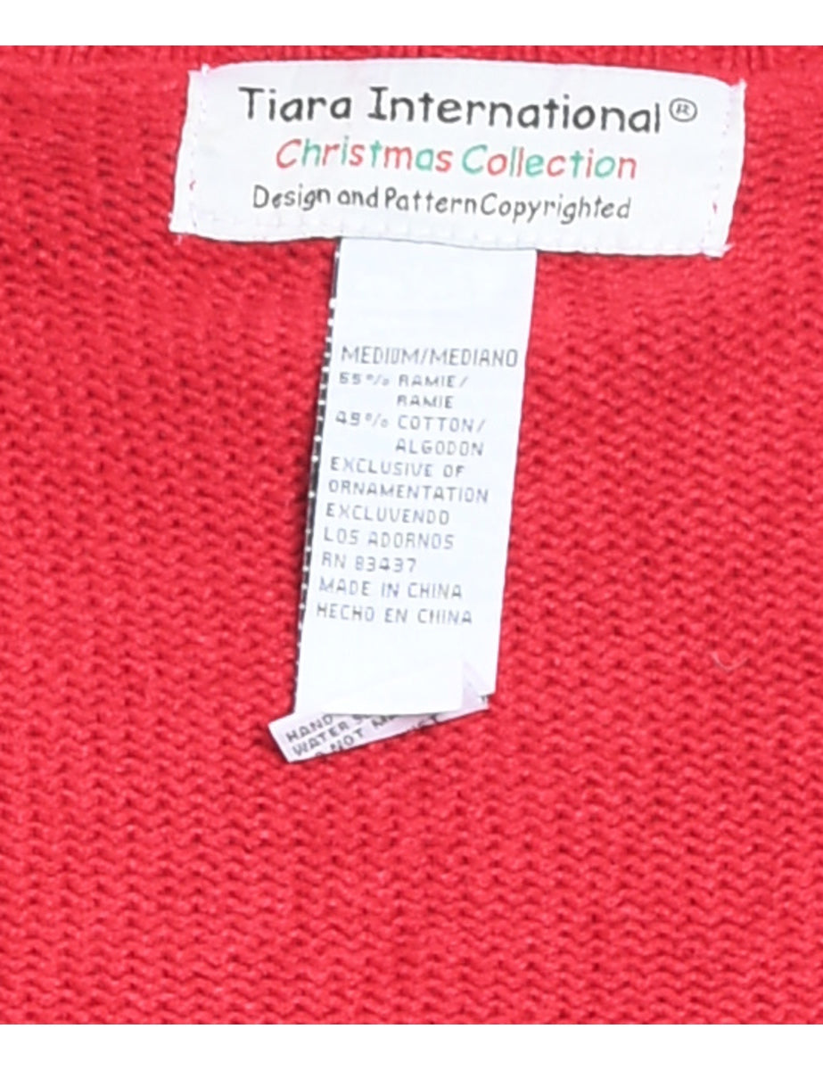Snowman Christmas Cardigan - M