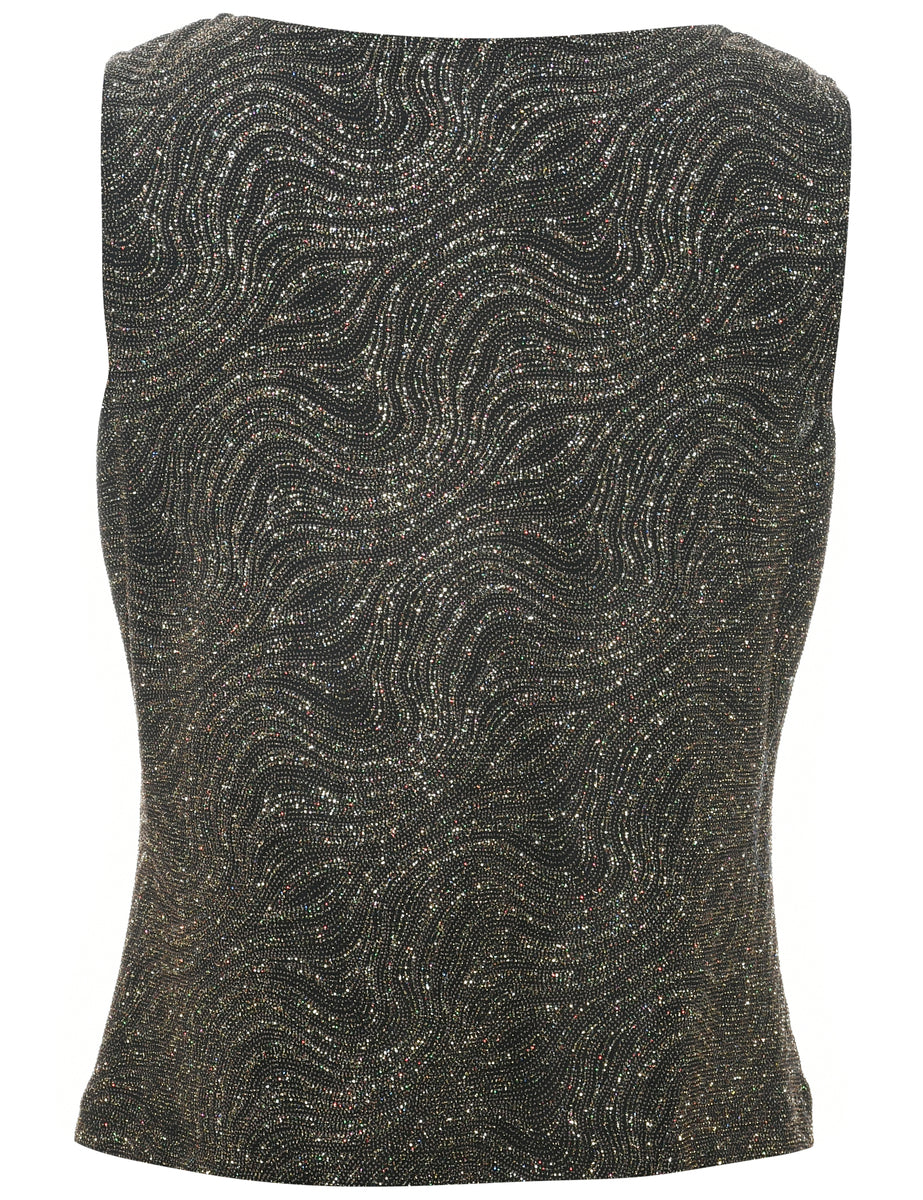 Metallic Finish Evening Top - M