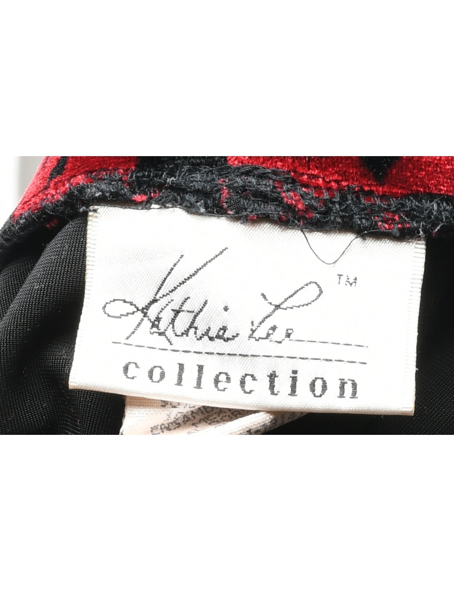 Velvet Foliage  Midi Skirt - S