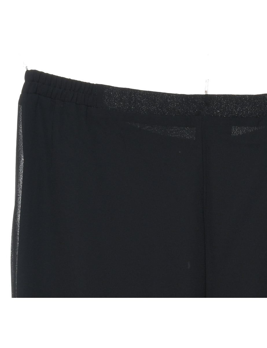 Black Classic Sheer Layer Trousers - W34 L29