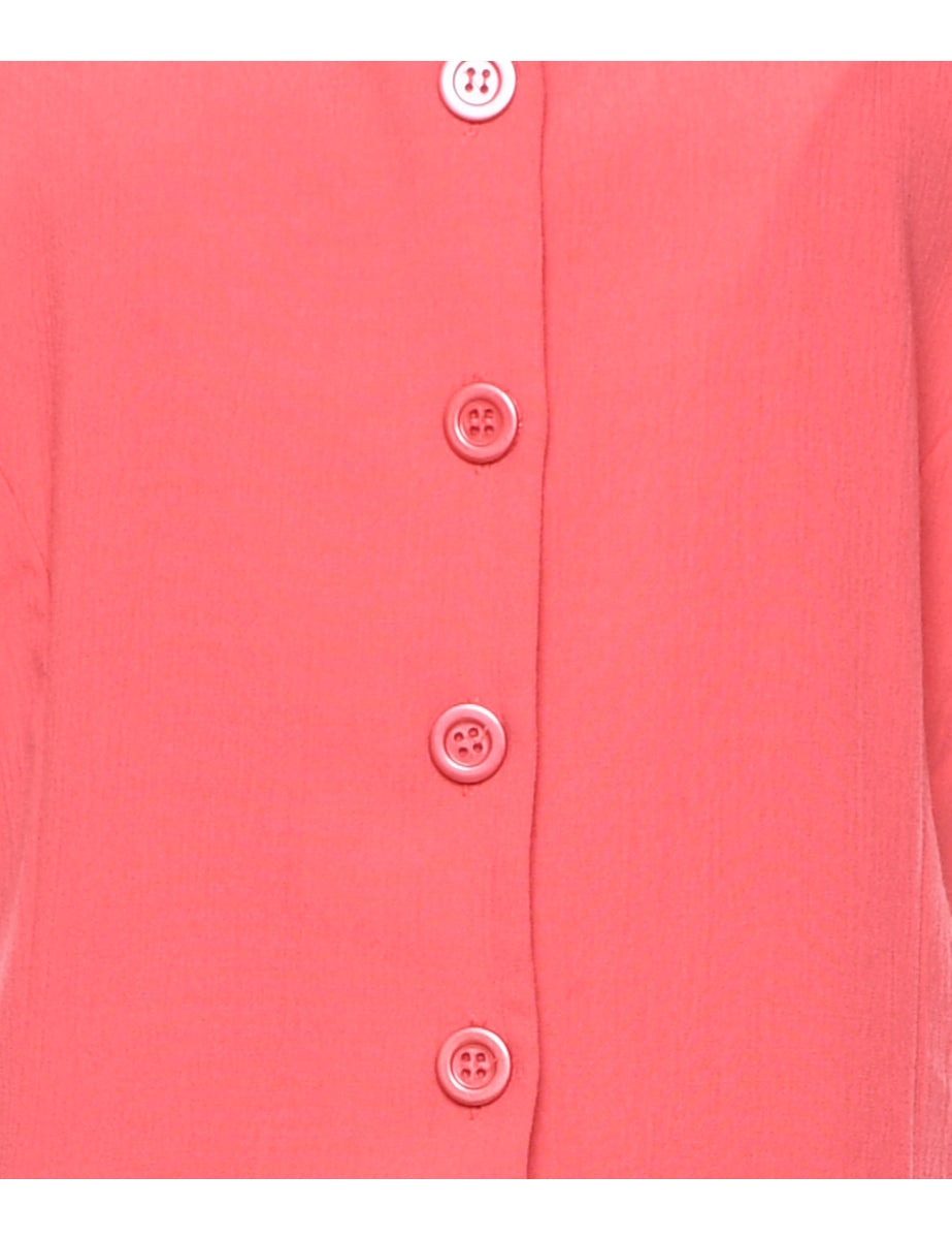 Salmon Pink Back Tie Maxi Dress - L