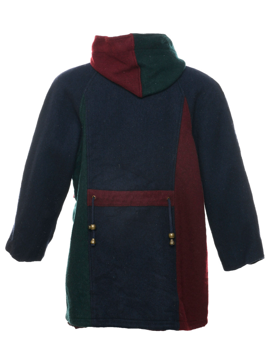 Hooded Wool Coat - M