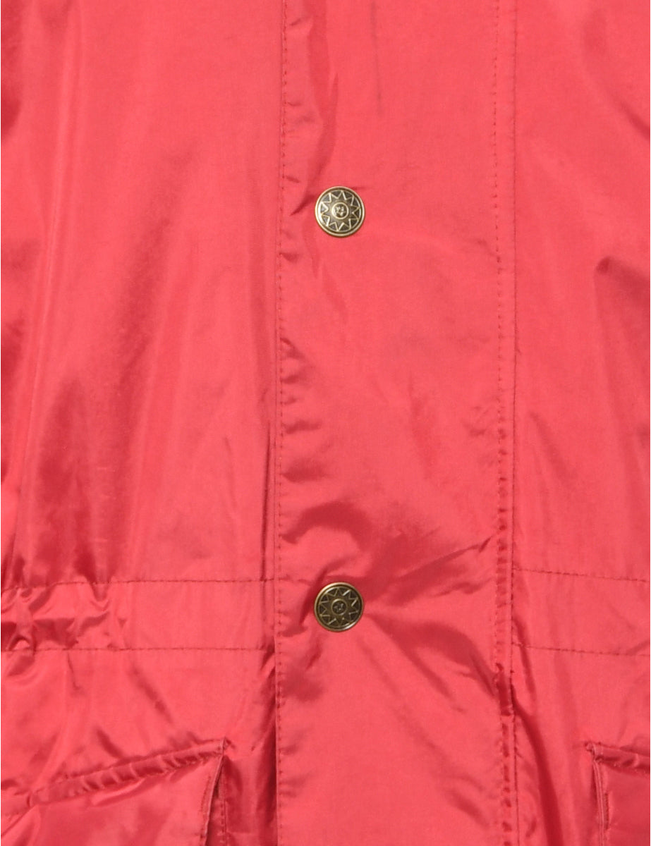 Maroon, Purple & Yellow Contrast Collar Mountaineering Jacket - M