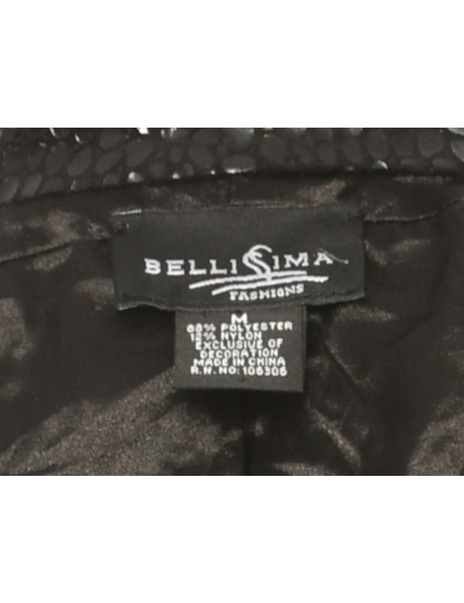 Animal Print Black Jacket - M