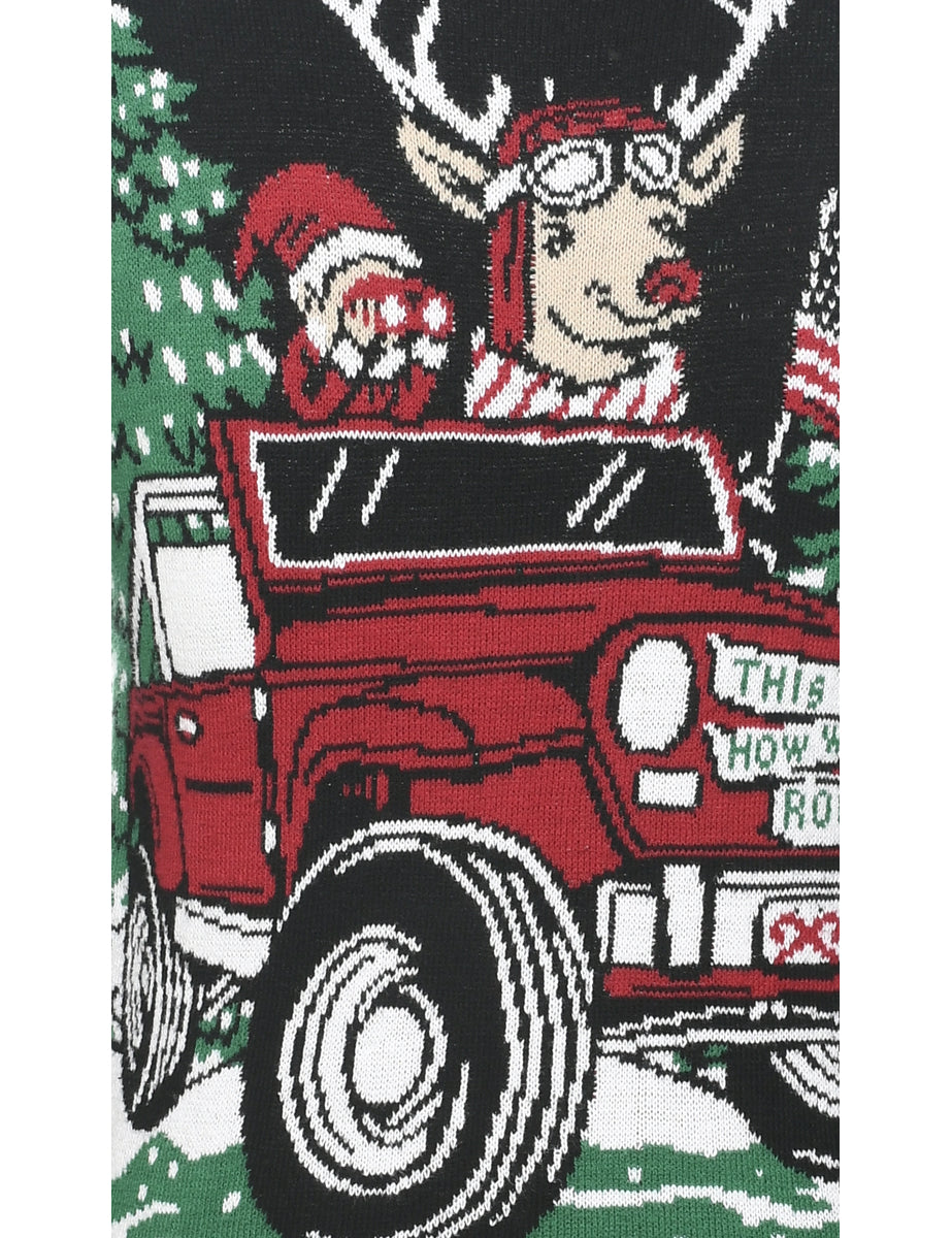 Black Christmas Jumper - S