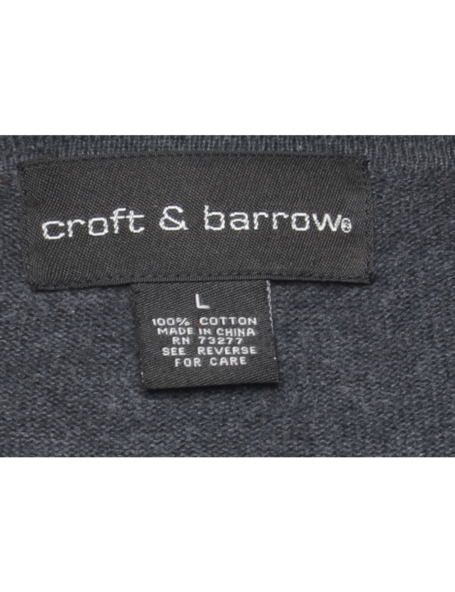 Croft & Barrow Argyle Knit Jumper - L