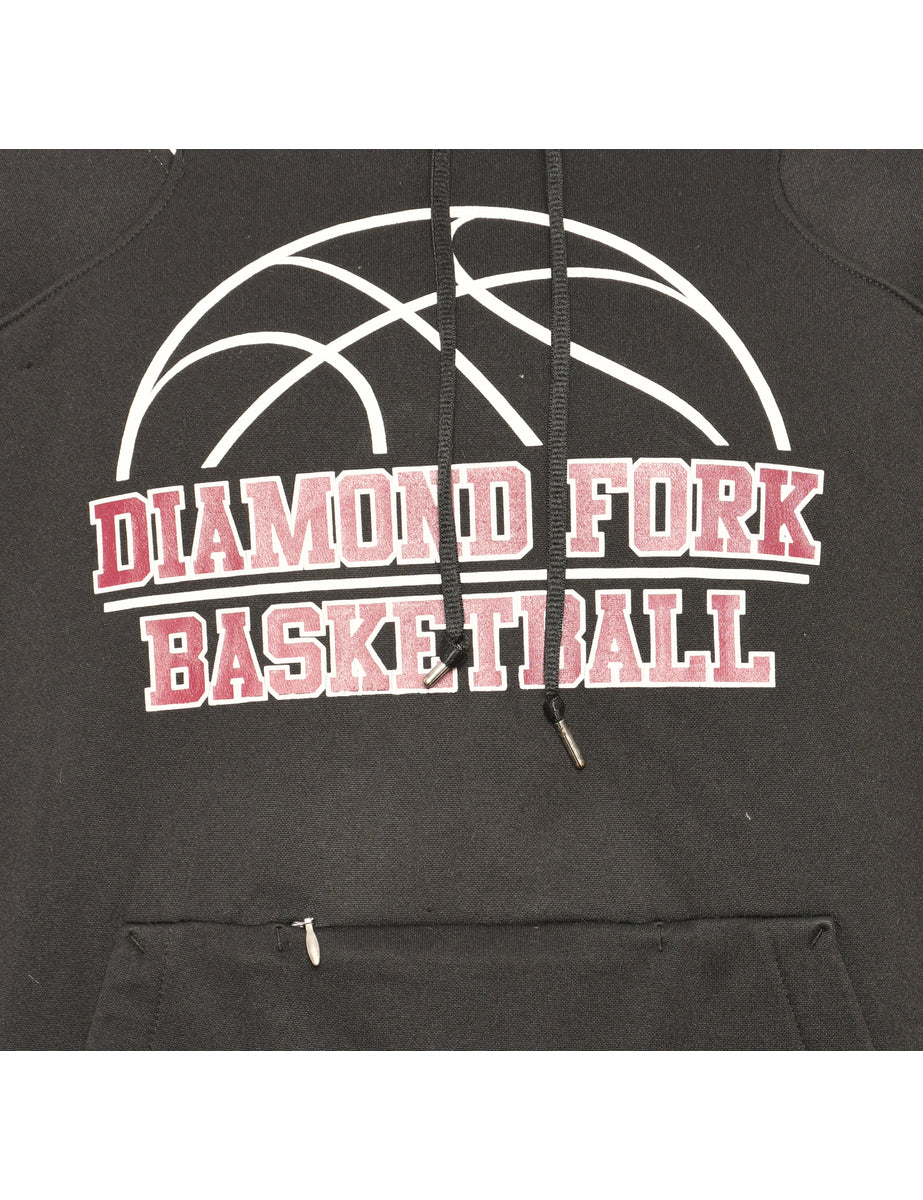 Basketball Hooded Sports Sweatshirt - L