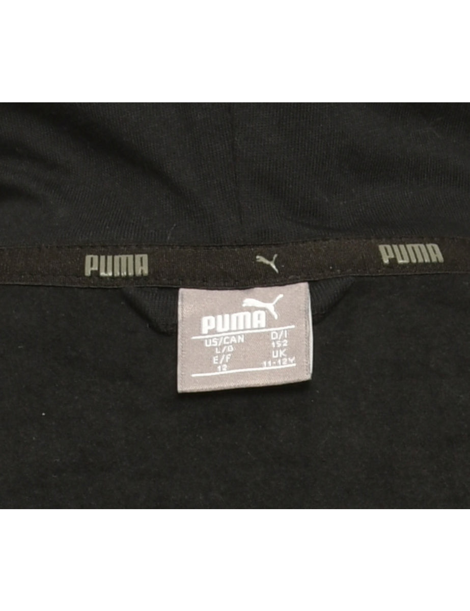 Black Puma Printed Hoodie - S