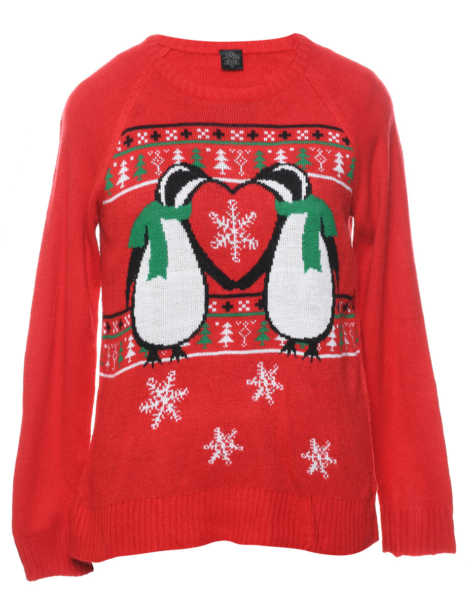 Red Christmas Jumper - M