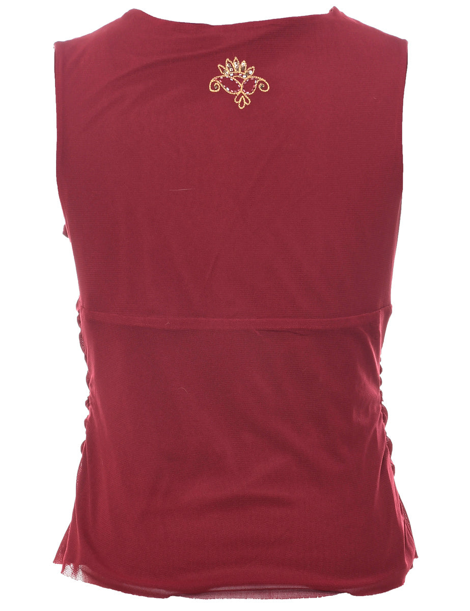 Embroidered Evening Top - S