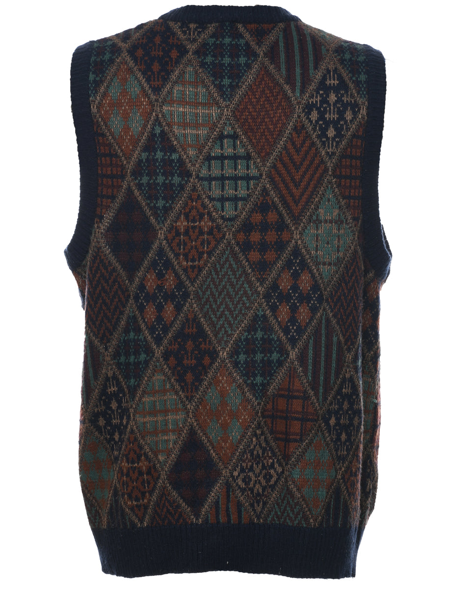 Argyle Sweater Vest - M