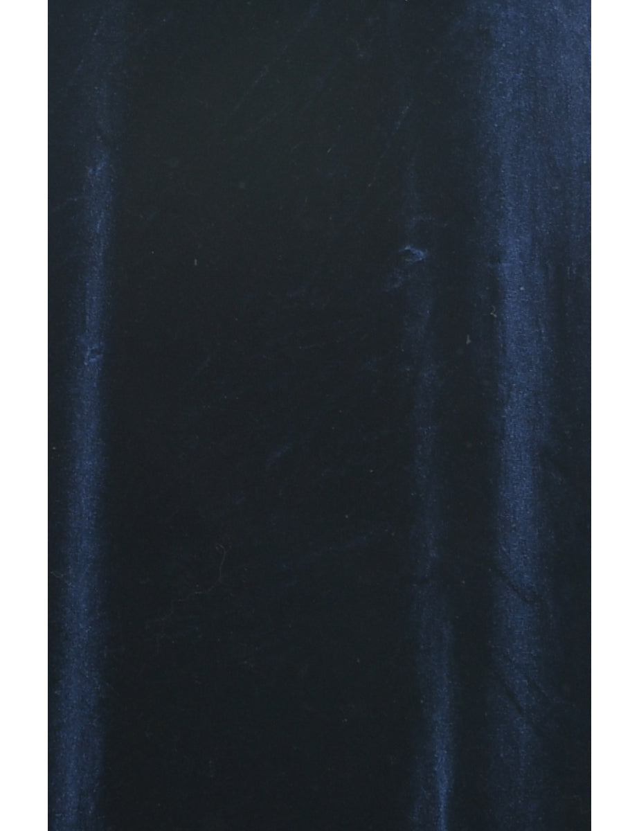 Velvet Navy Evening Dress - M