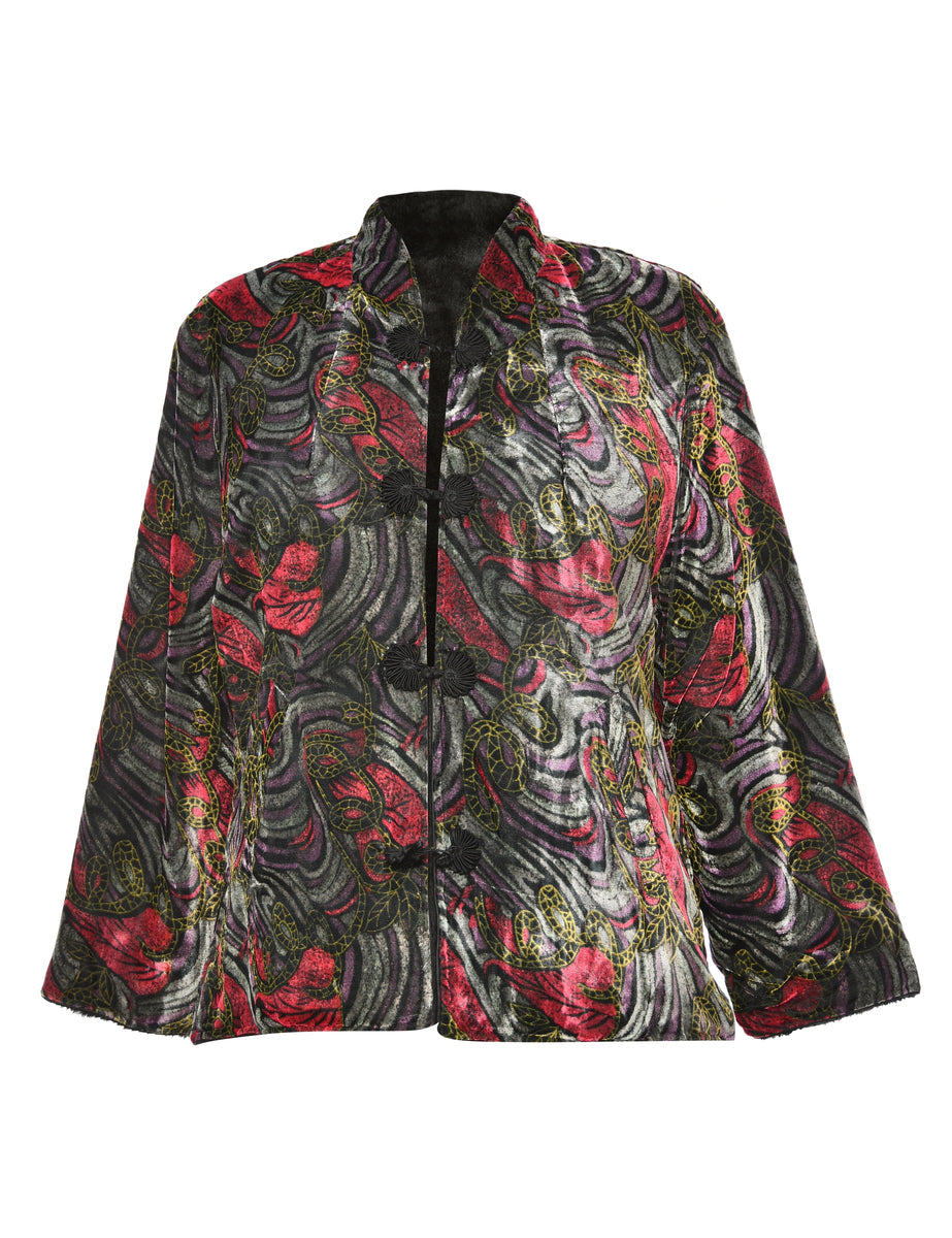 Floral Multi-Colour Coat - M