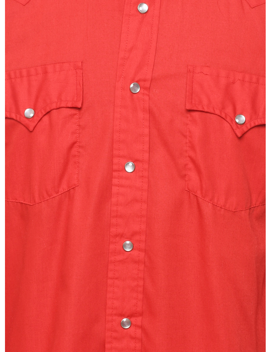 Red Western Shirt - L