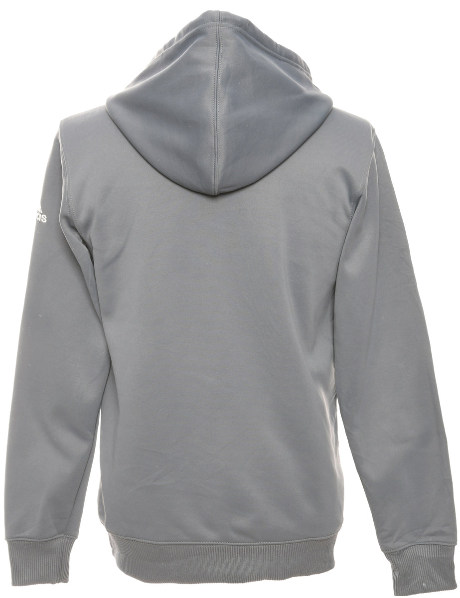 Dark Grey Adidas Printed Sweatshirt - L