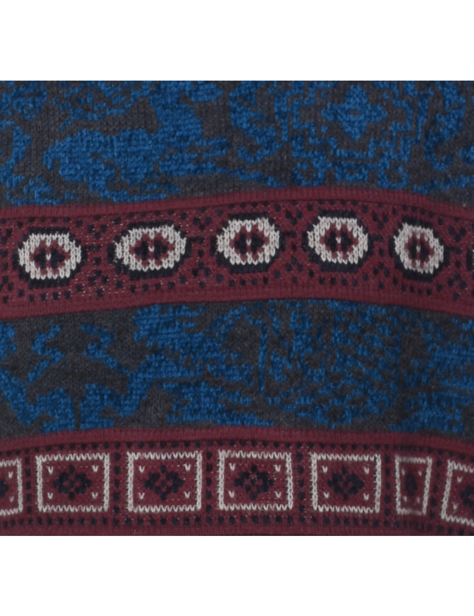 Geometric Pattern Jumper - L