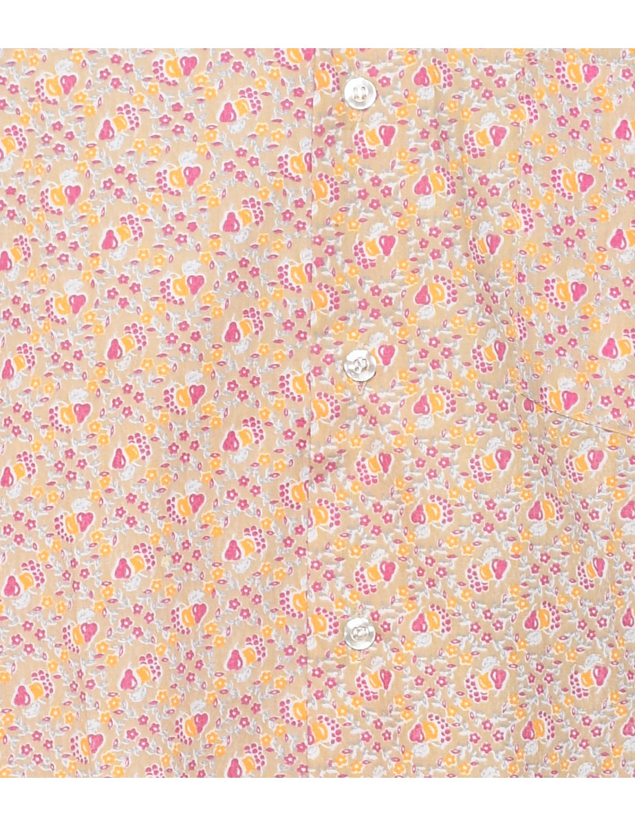 1970s Floral Shirt - M