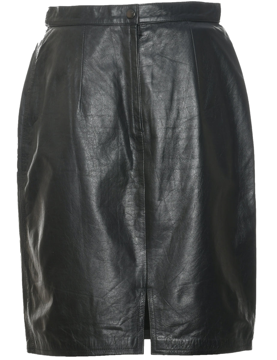Leather Pencil Skirt - S