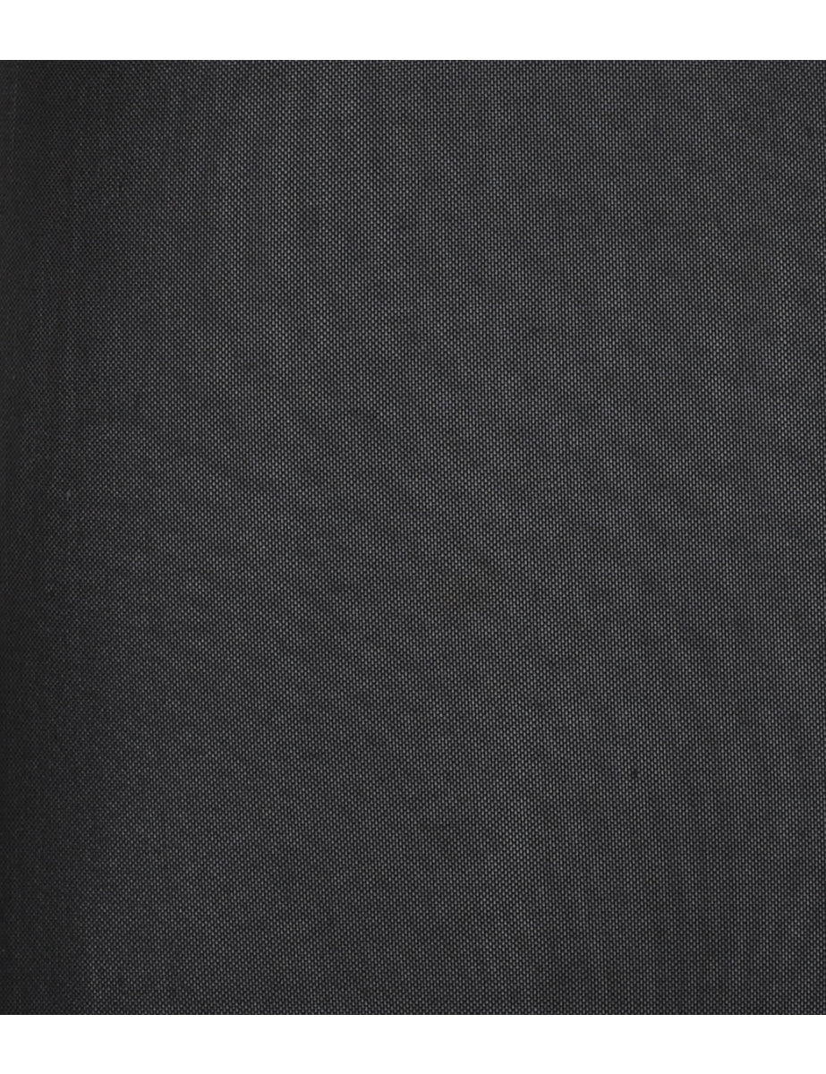 Black Classic Sheer Slip Dress - S