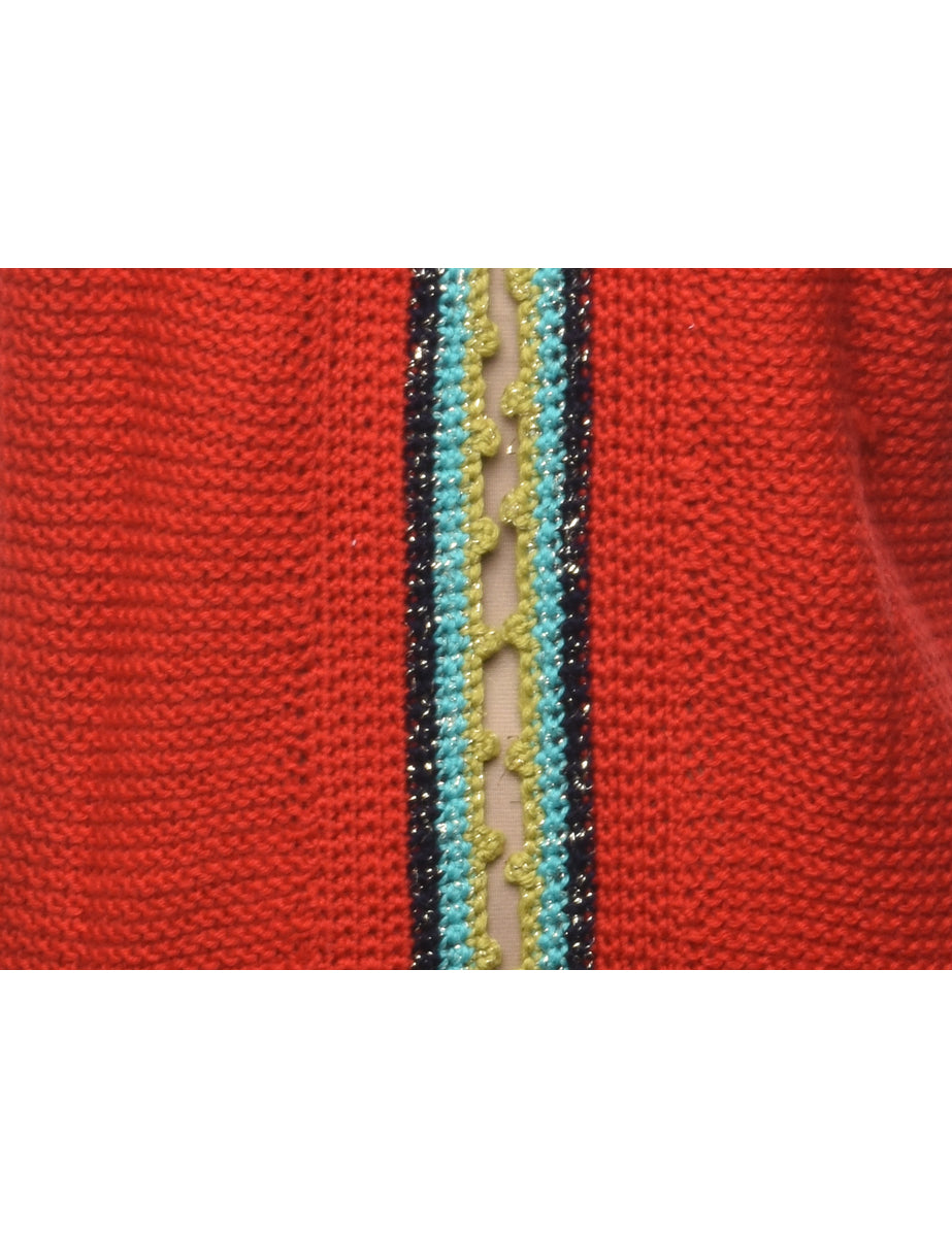 Red Sweater Vest - L