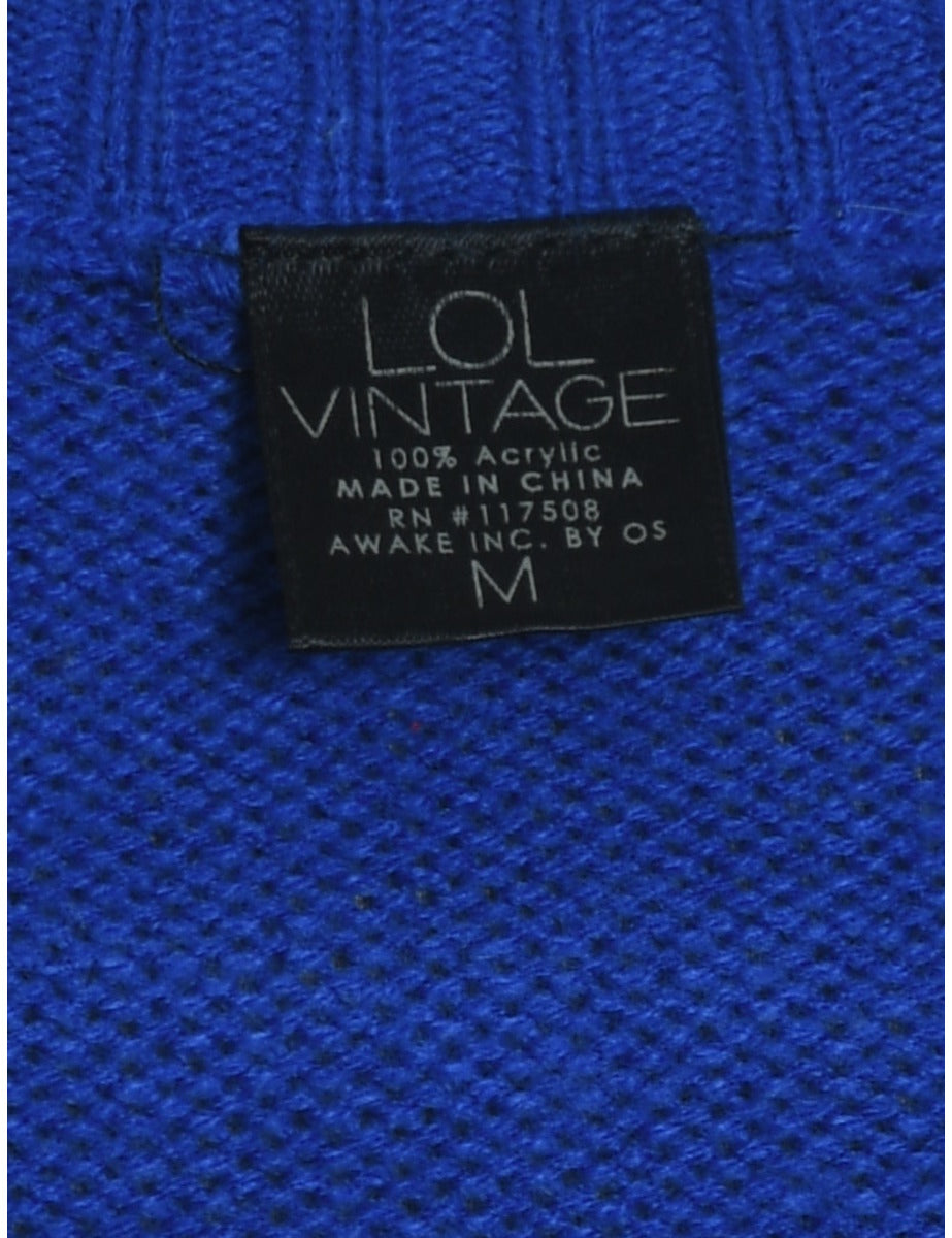 Blue Christmas Jumper - M