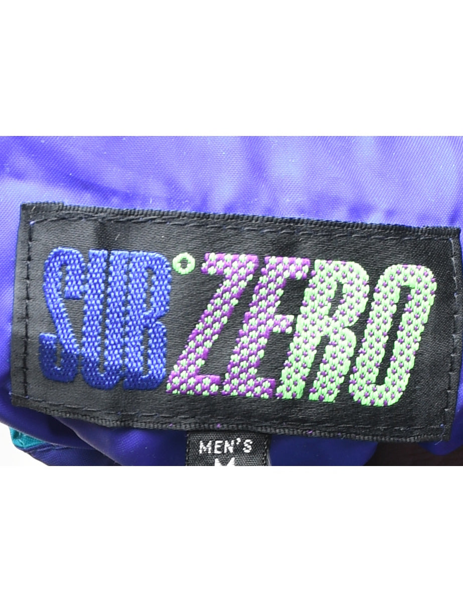 Purple & Blue Contrast Nylon Jacket - M
