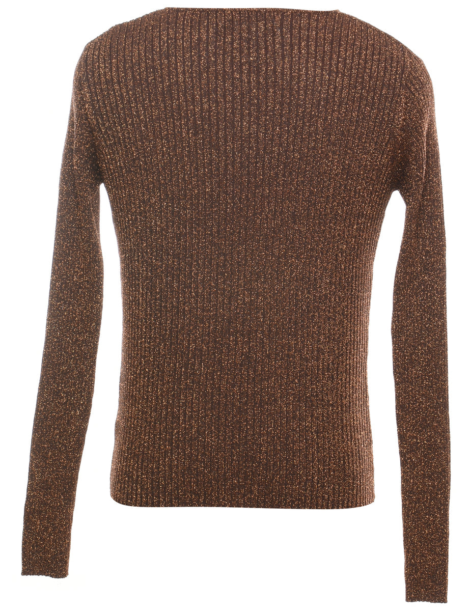 Lurex Thread Pattern Jumper - S