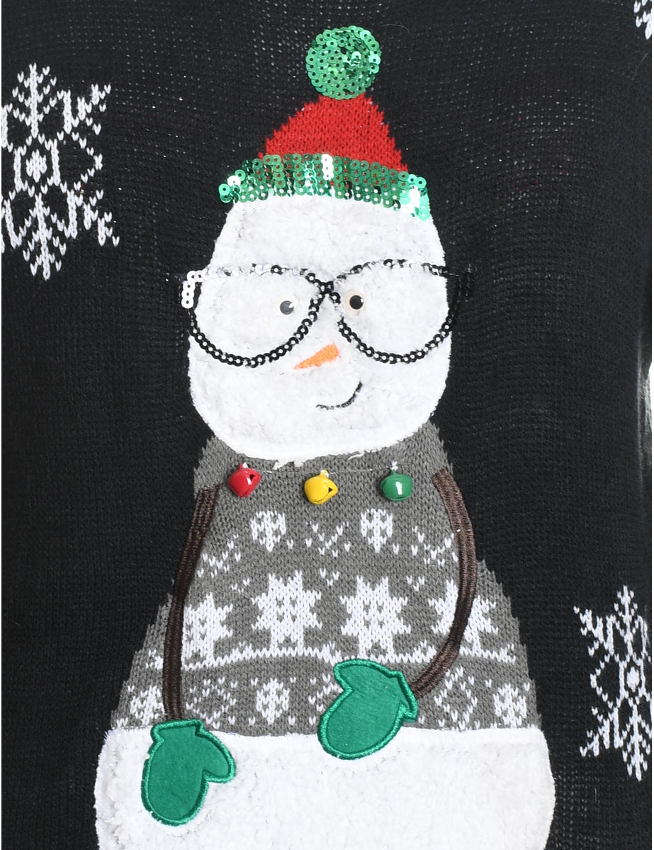 Snowman Christmas Jumper - L
