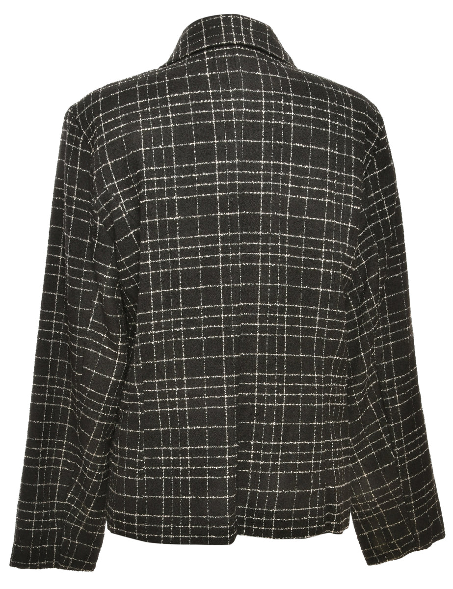 Patterned Black Jacket - M