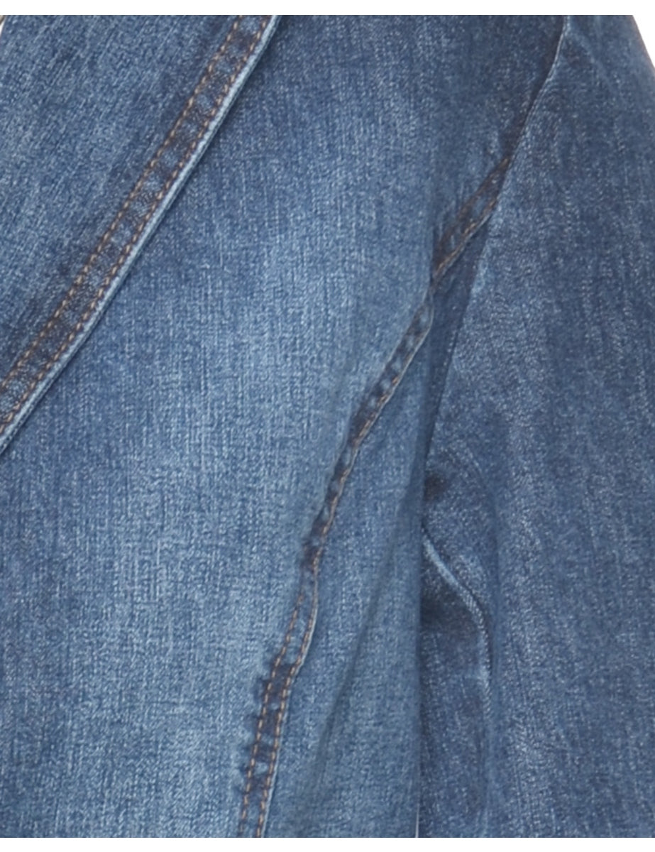 Button Front Denim Jacket - S