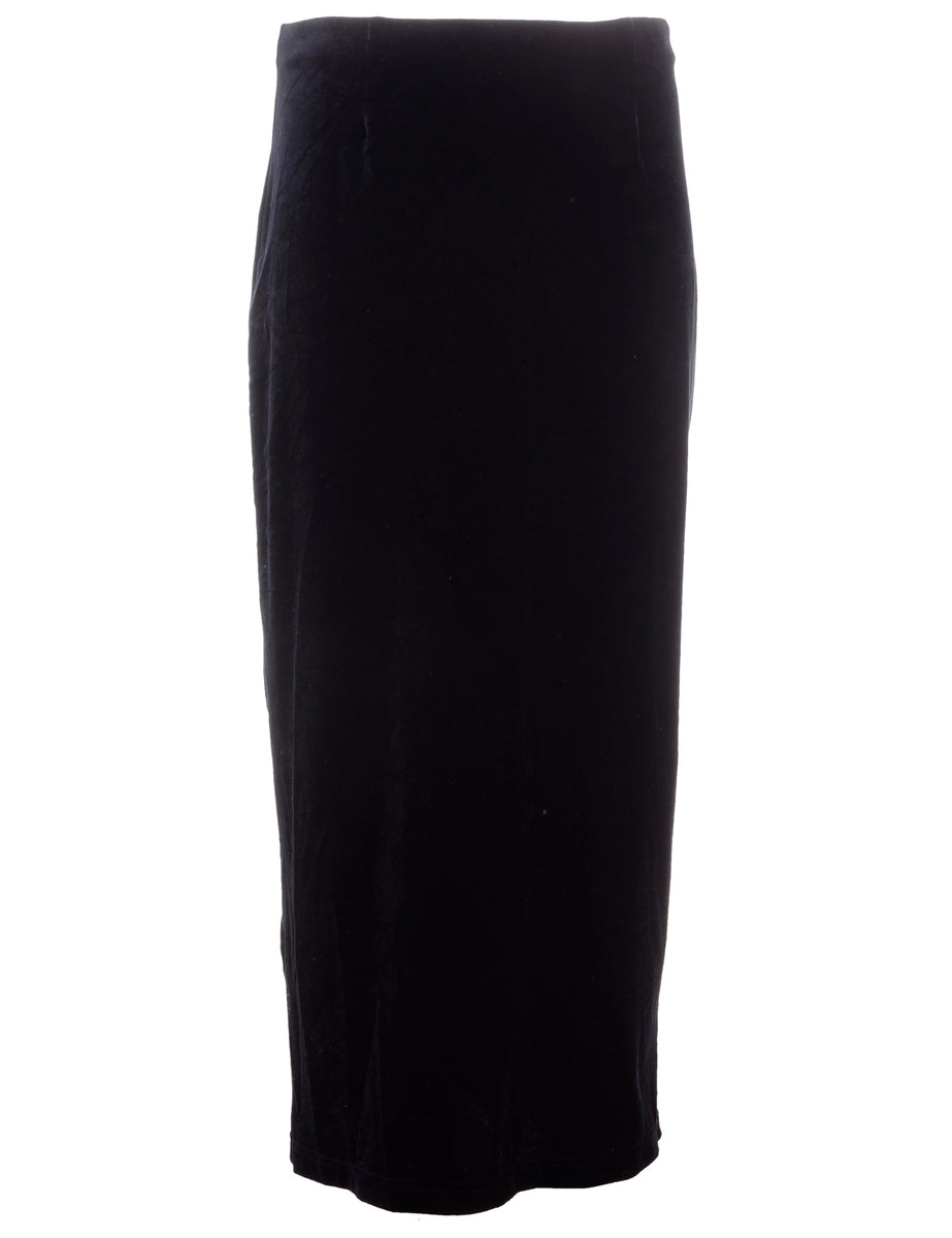 Black Midi Skirt - M