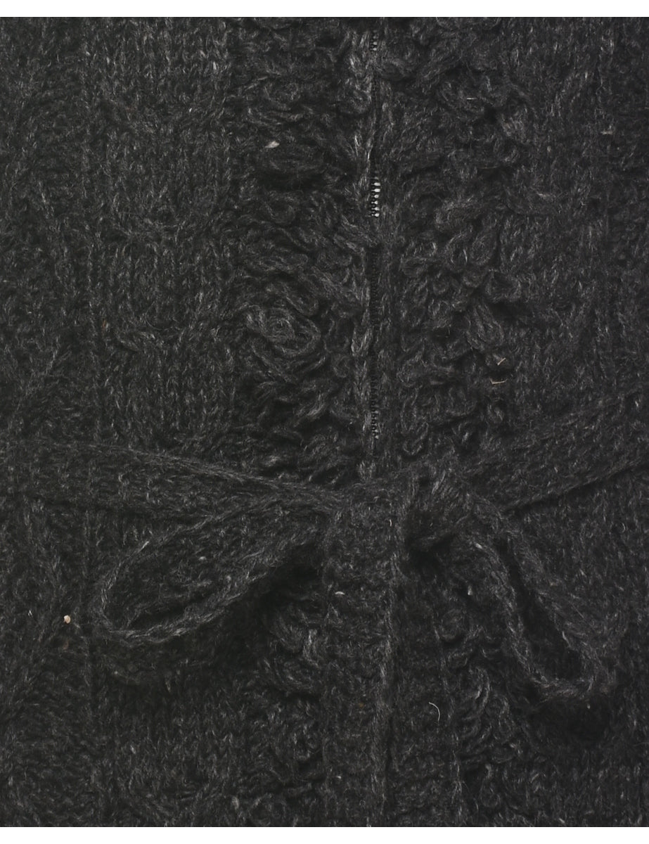 Cable Knit Cardigan - L