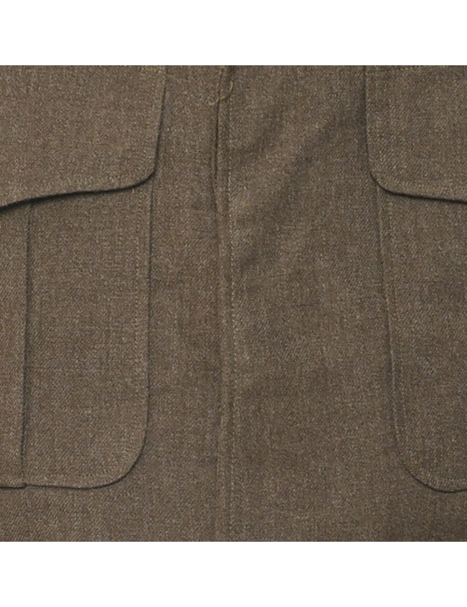 Olive Green Military Jacket - S