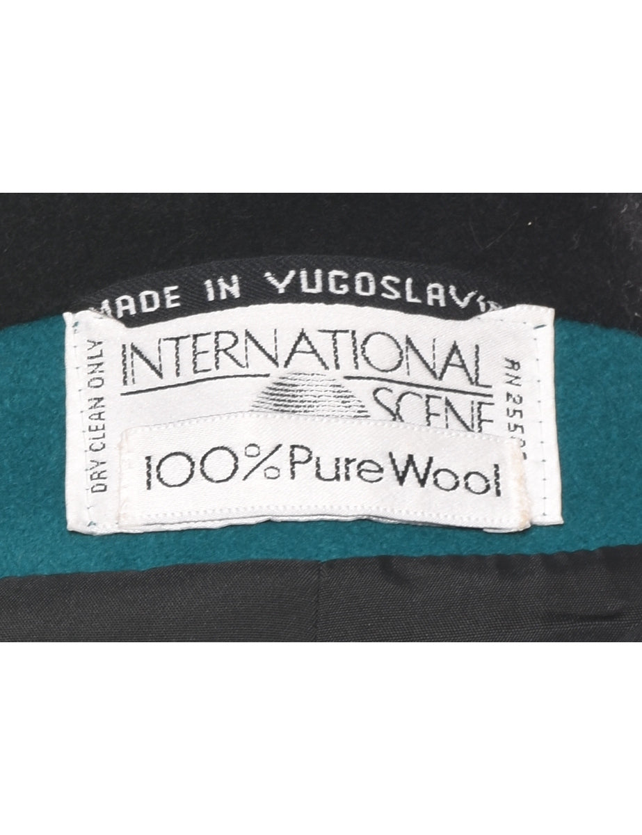 Green Wool Coat - L