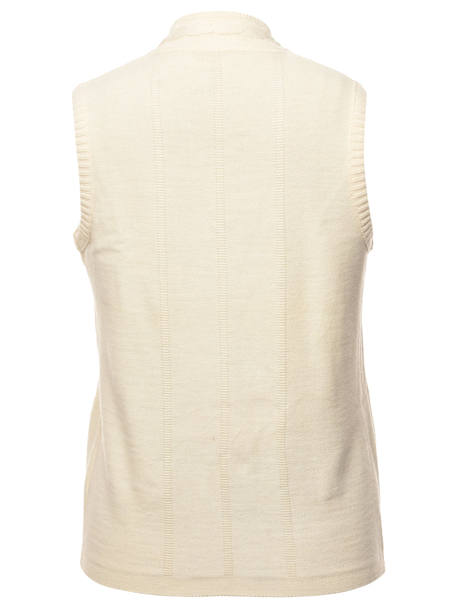 Cable Knit Sweater Vest - M