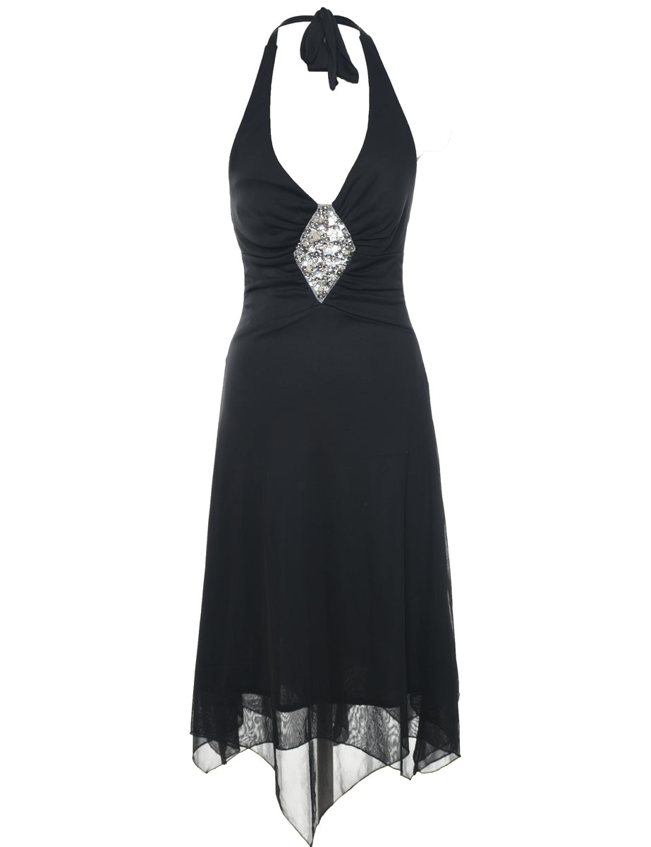 Y2K Halter Evening Dress - XS