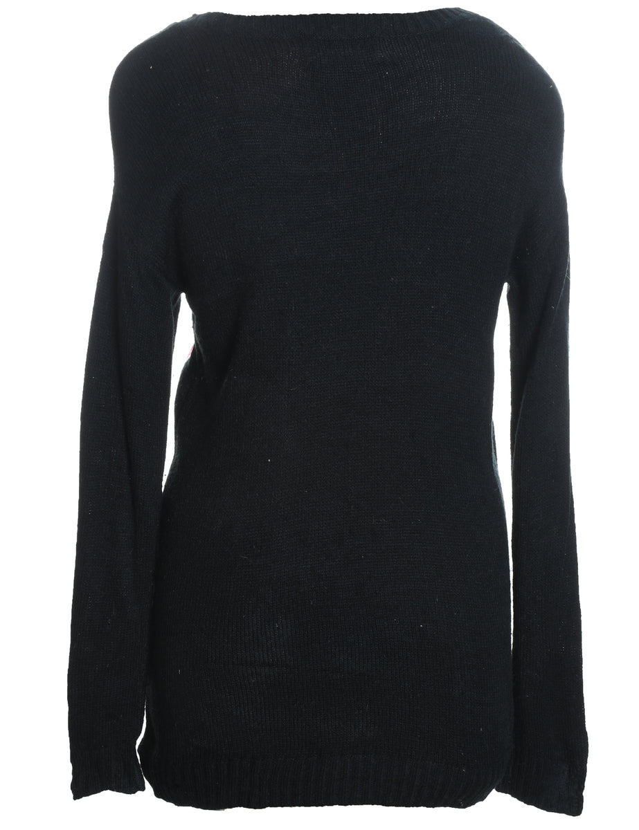 Black Christmas Jumper - L