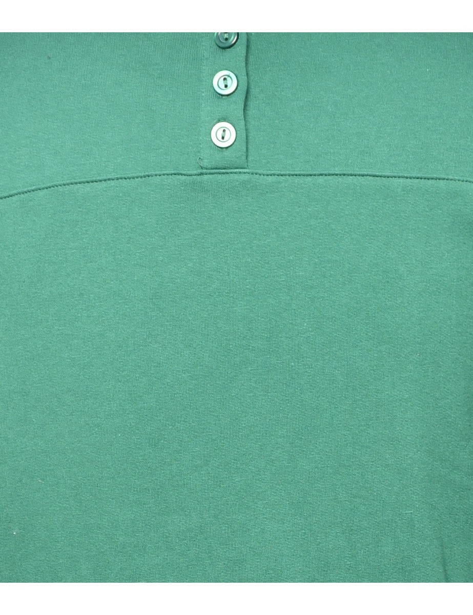 Green Plain Sweatshirt - M