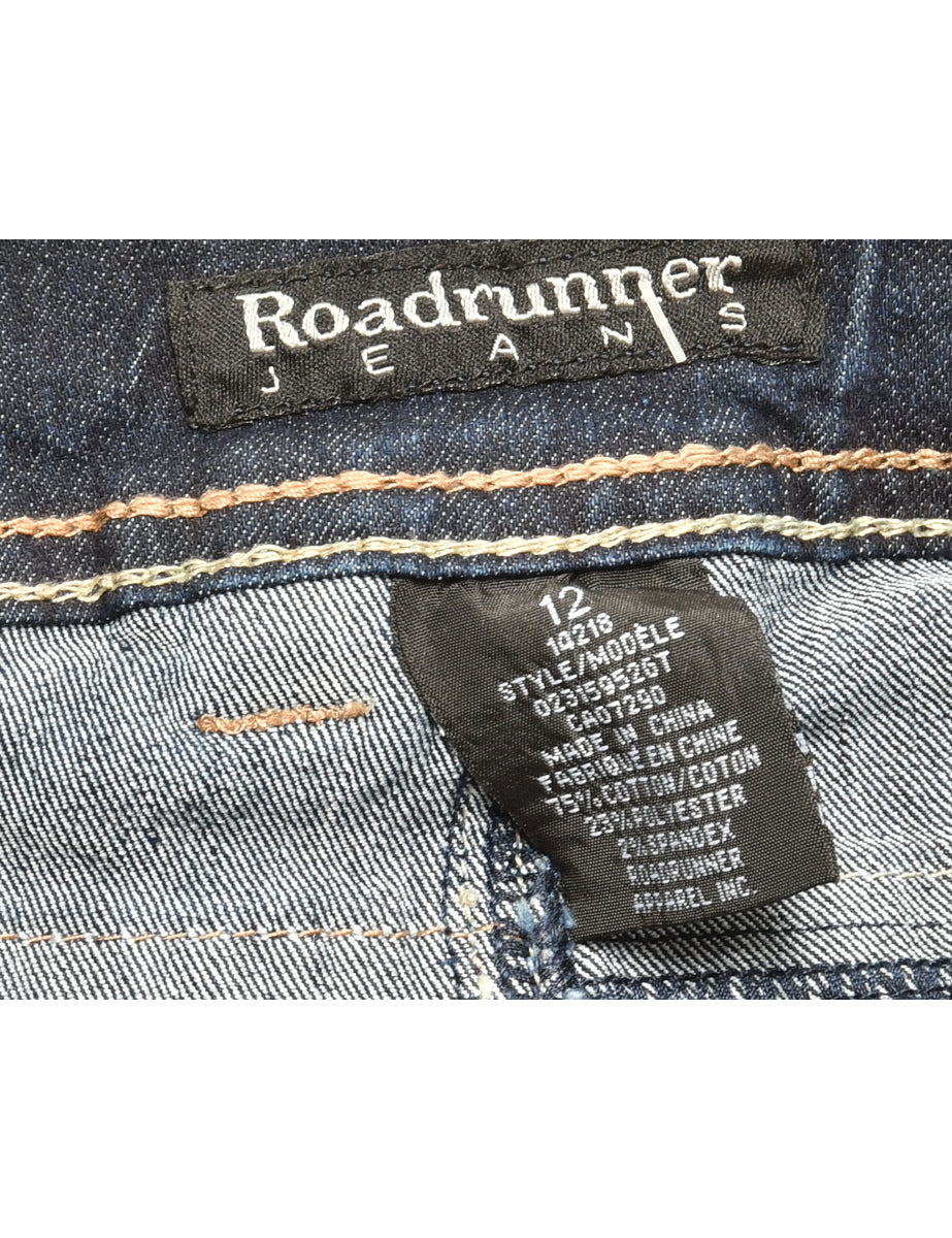 Zip Front Straight Fit Jeans - W32 L20