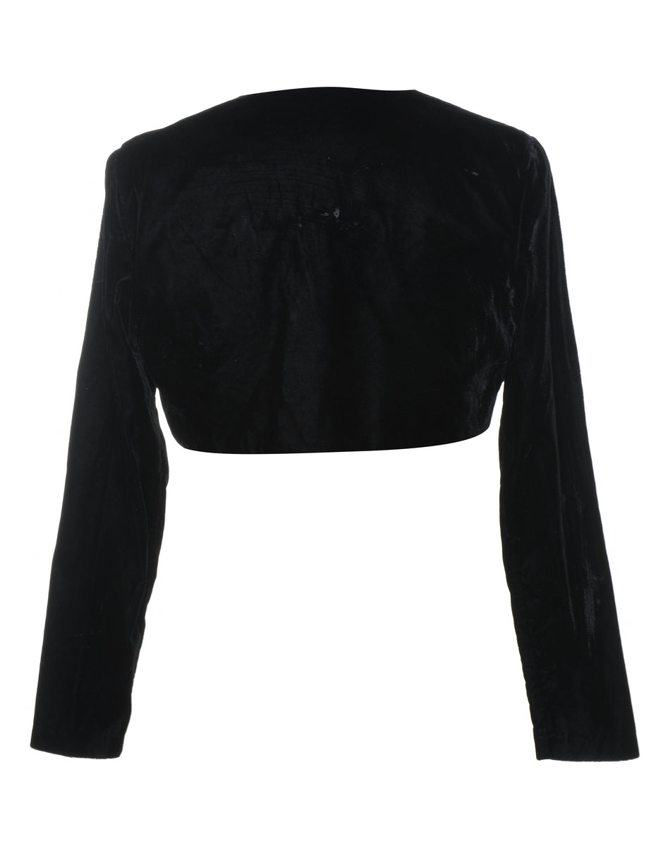 Velvet Cropped Evening Jacket - S