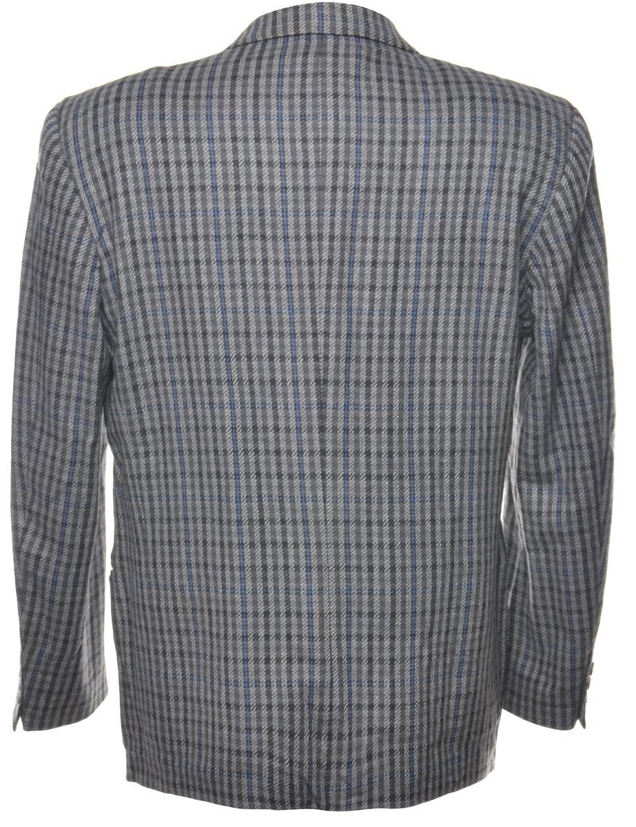 Button Front Striped Blazer - L