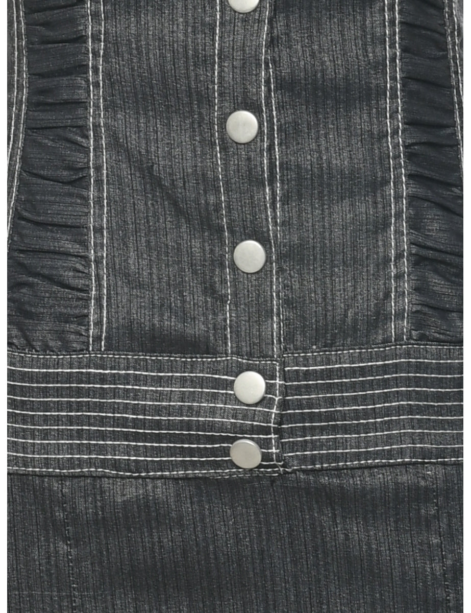 Black Denim Dress - XS