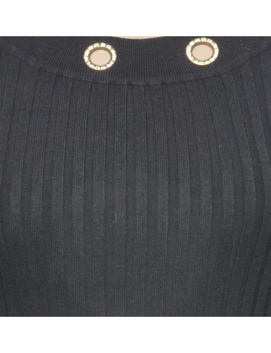 Stretchy Black Jumper - S