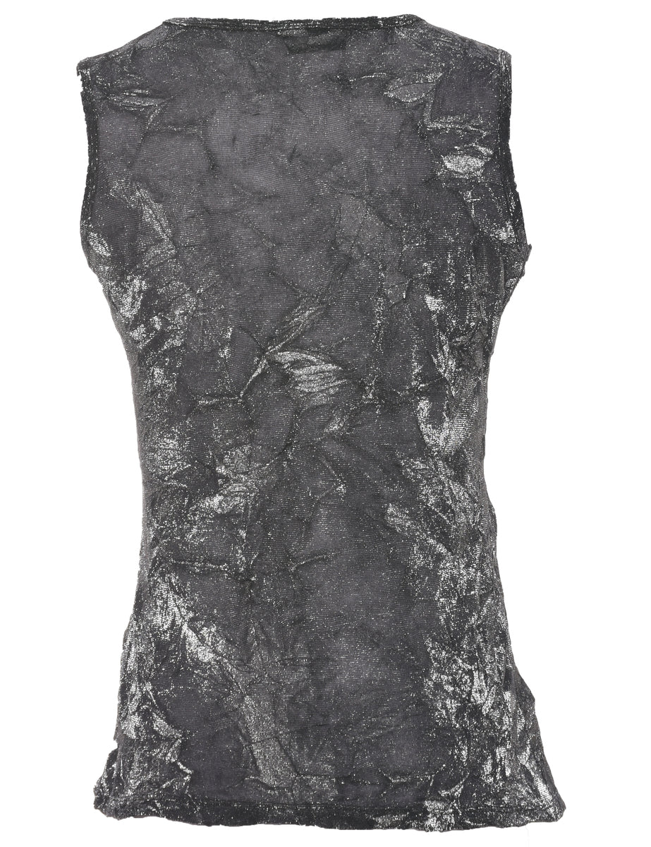 Lurex Silver Evening Top - S