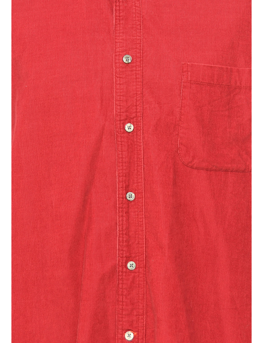 Red Corduroy Shirt - L
