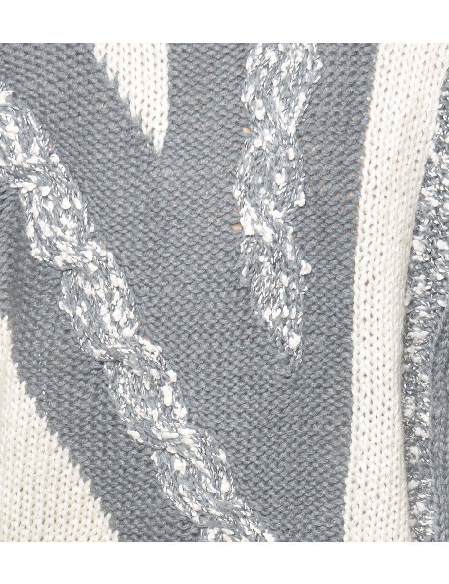 Long Sleeved Grey Jumper - L