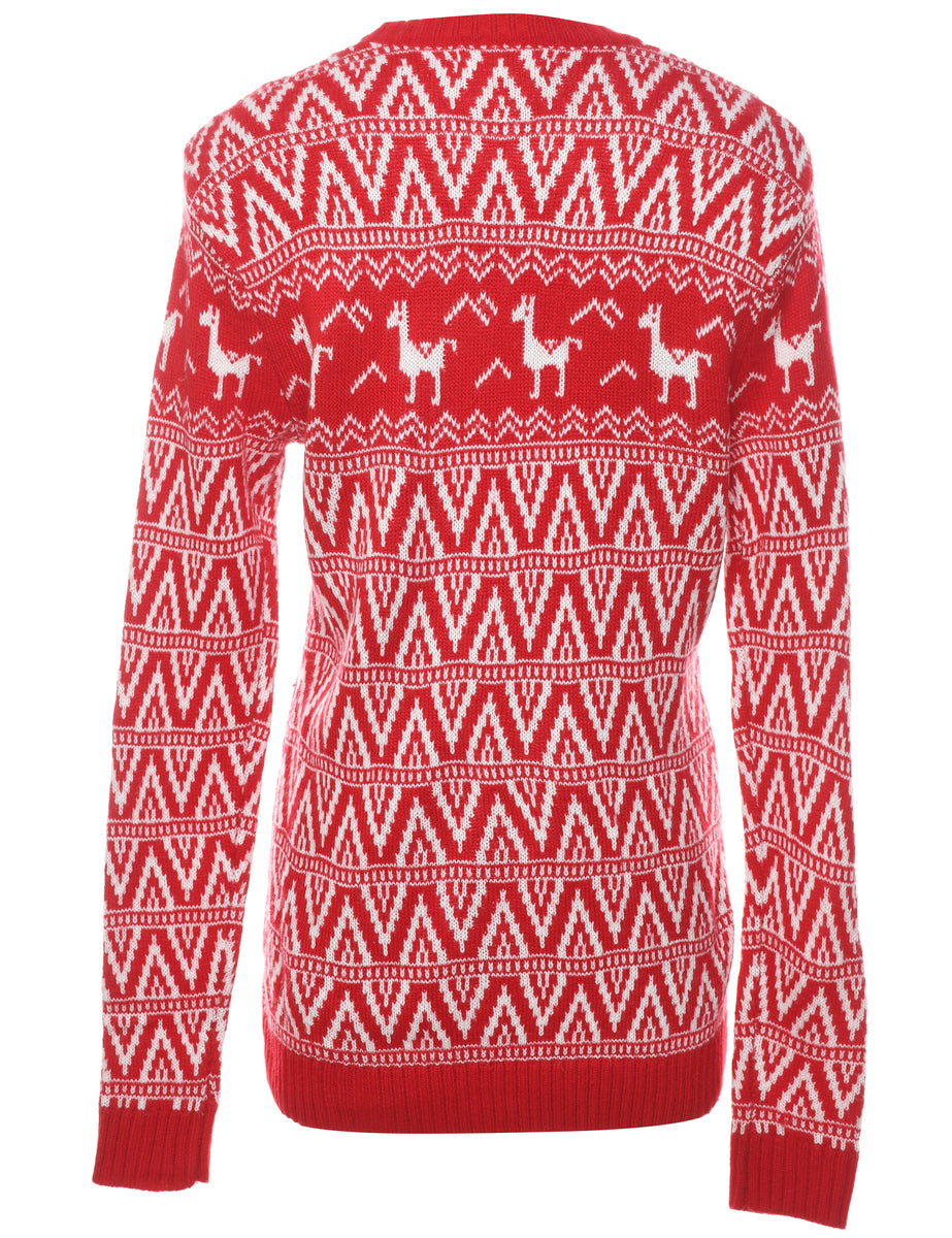 Animal Design Christmas Jumper - S