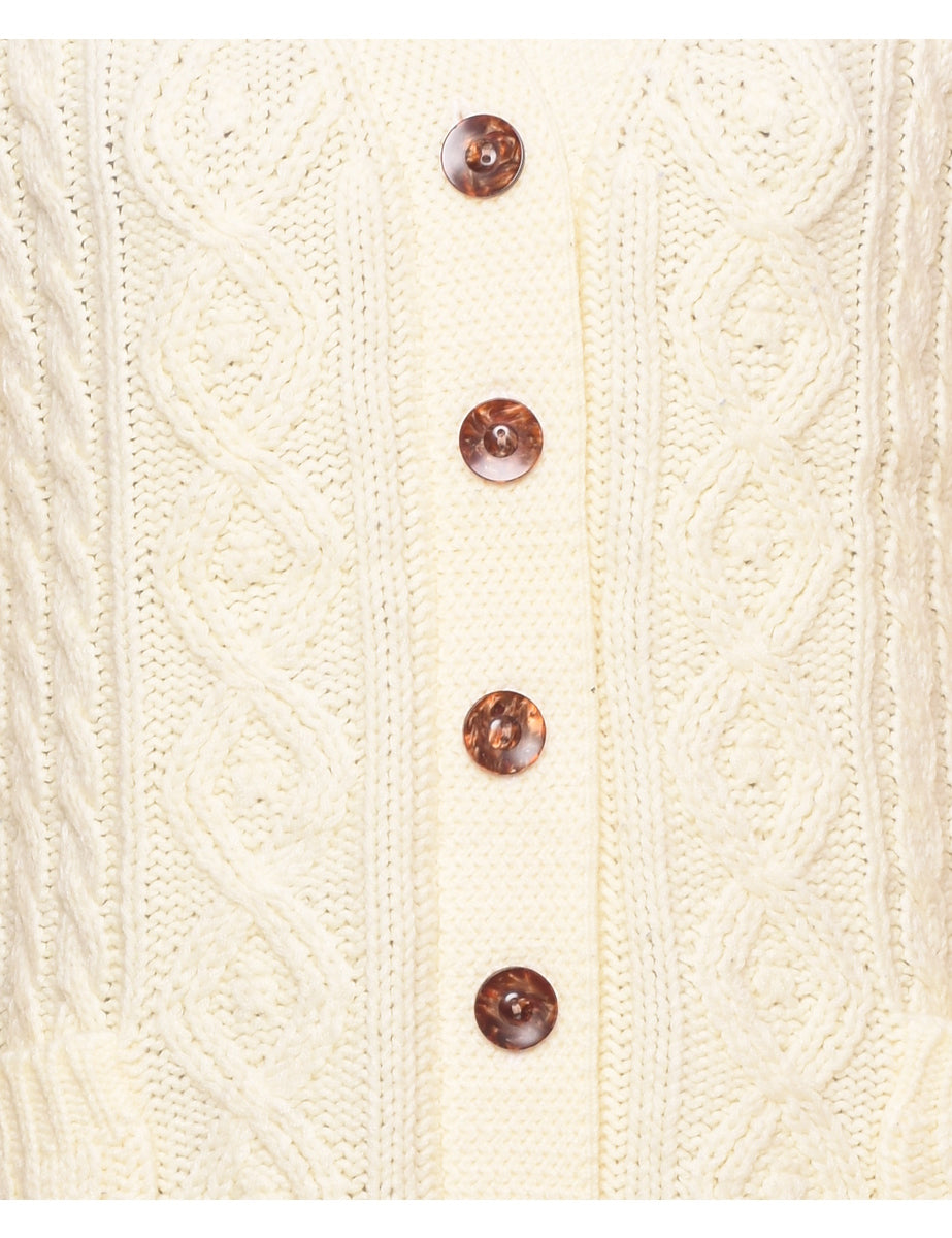 Sears Cable Knit Cardigan - M