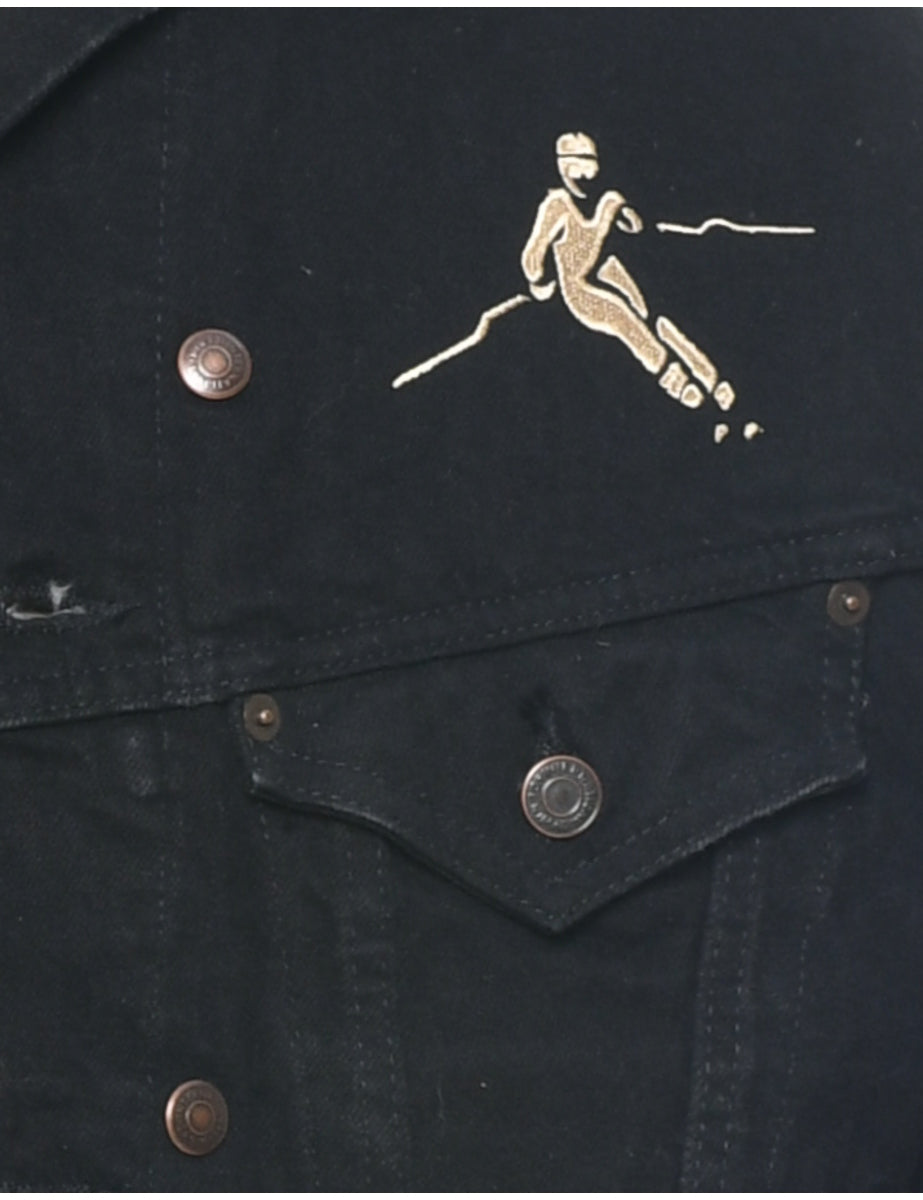 Black Denim Jacket - S