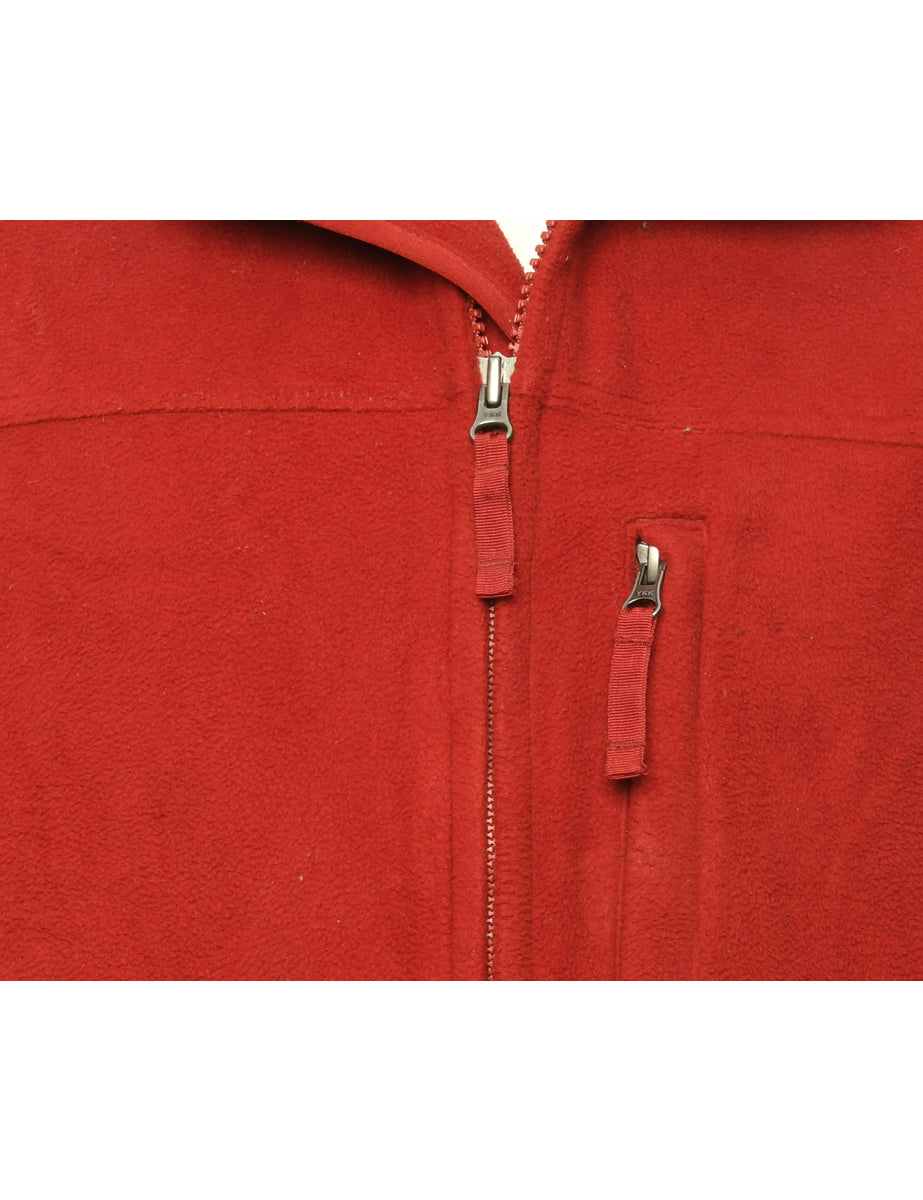 Red Fleece Vest - L